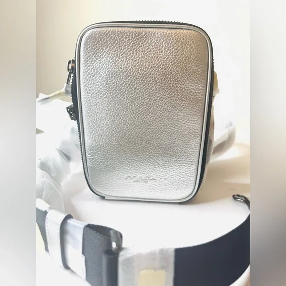 Coach Stanton Crossbody Silver Metallic Men's Bags NWT - Picture 12 of 15